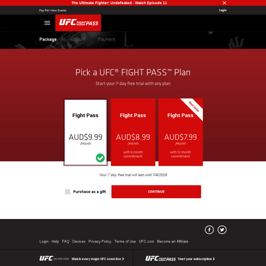 ufc fight pass discount code