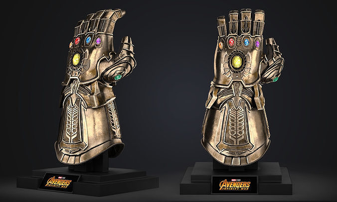 infinity gauntlet 3d model