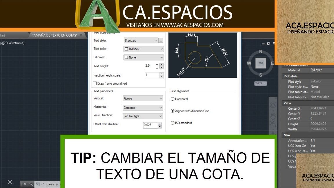 como cambiar tamaño de cotas en autocad