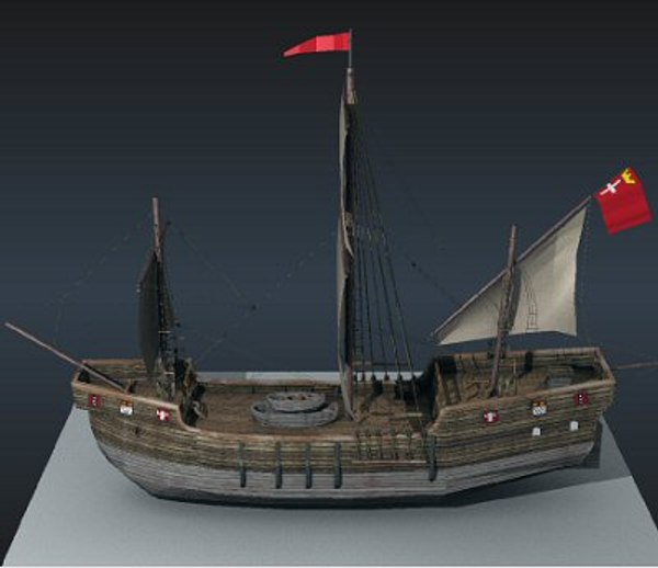 medieval ship 3d model