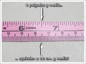 7 pulgadas a centimetros