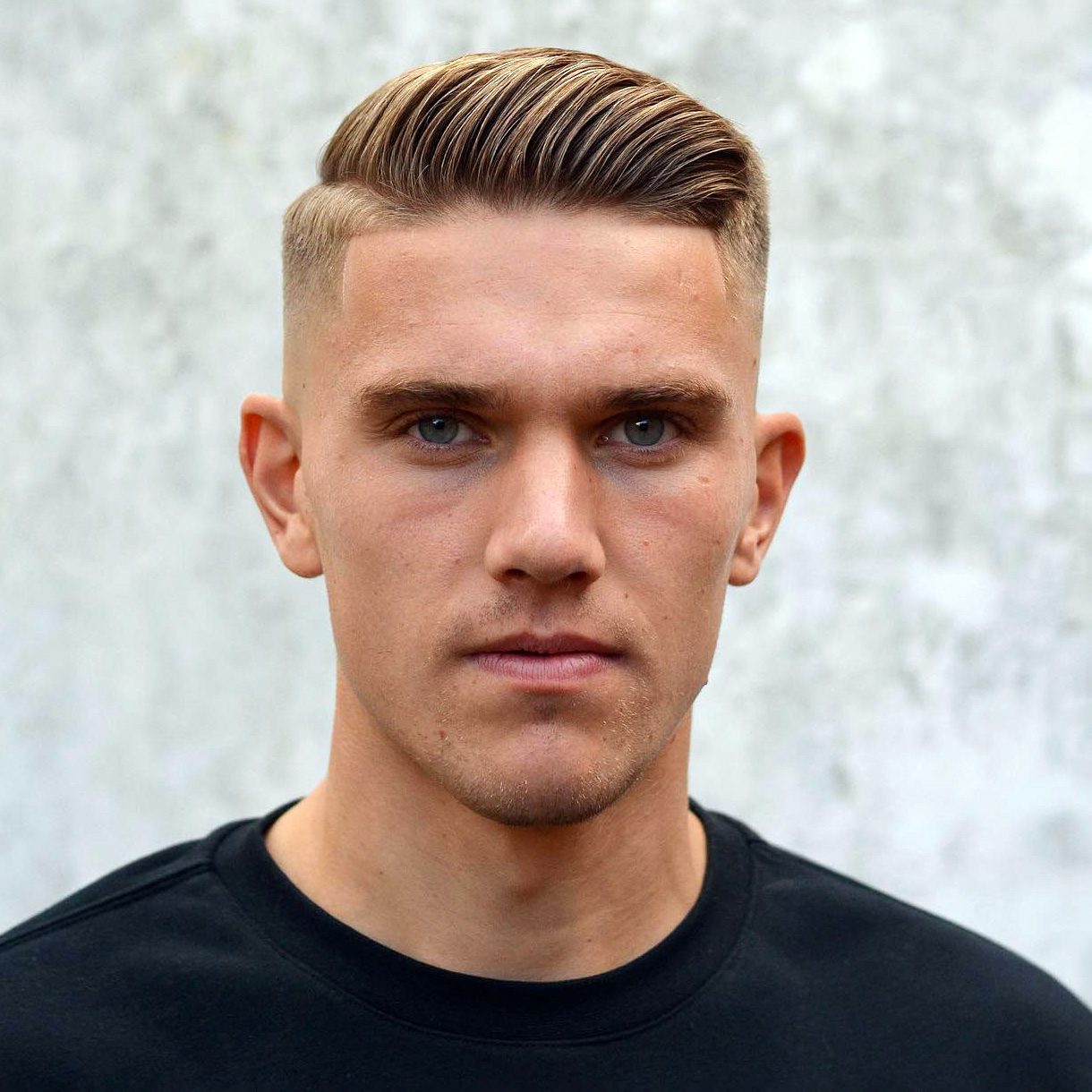 side part taper fade