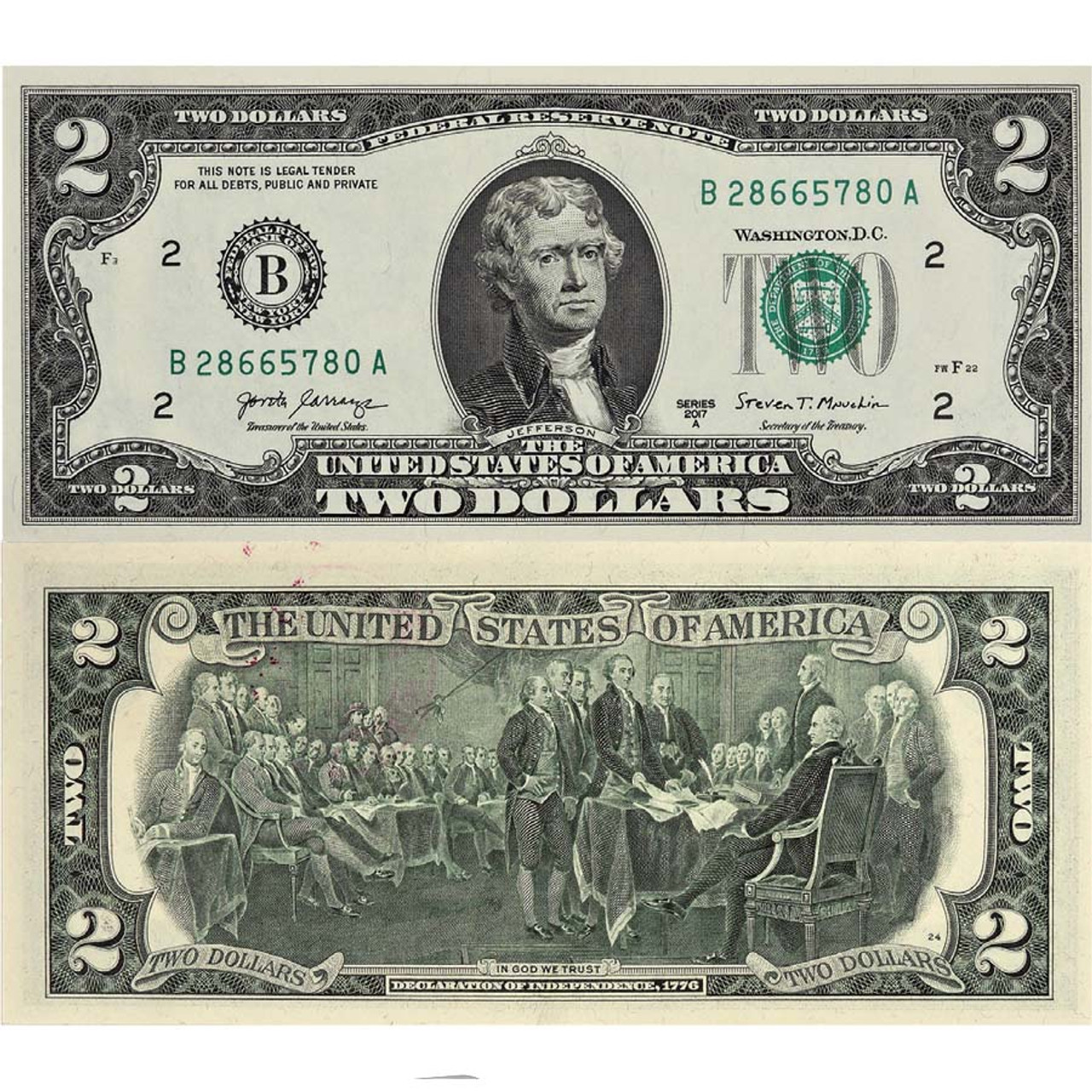 2017 two dollar bill