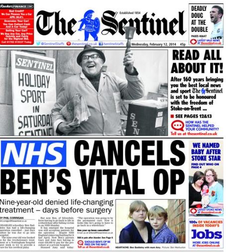 the sentinel stoke on trent news