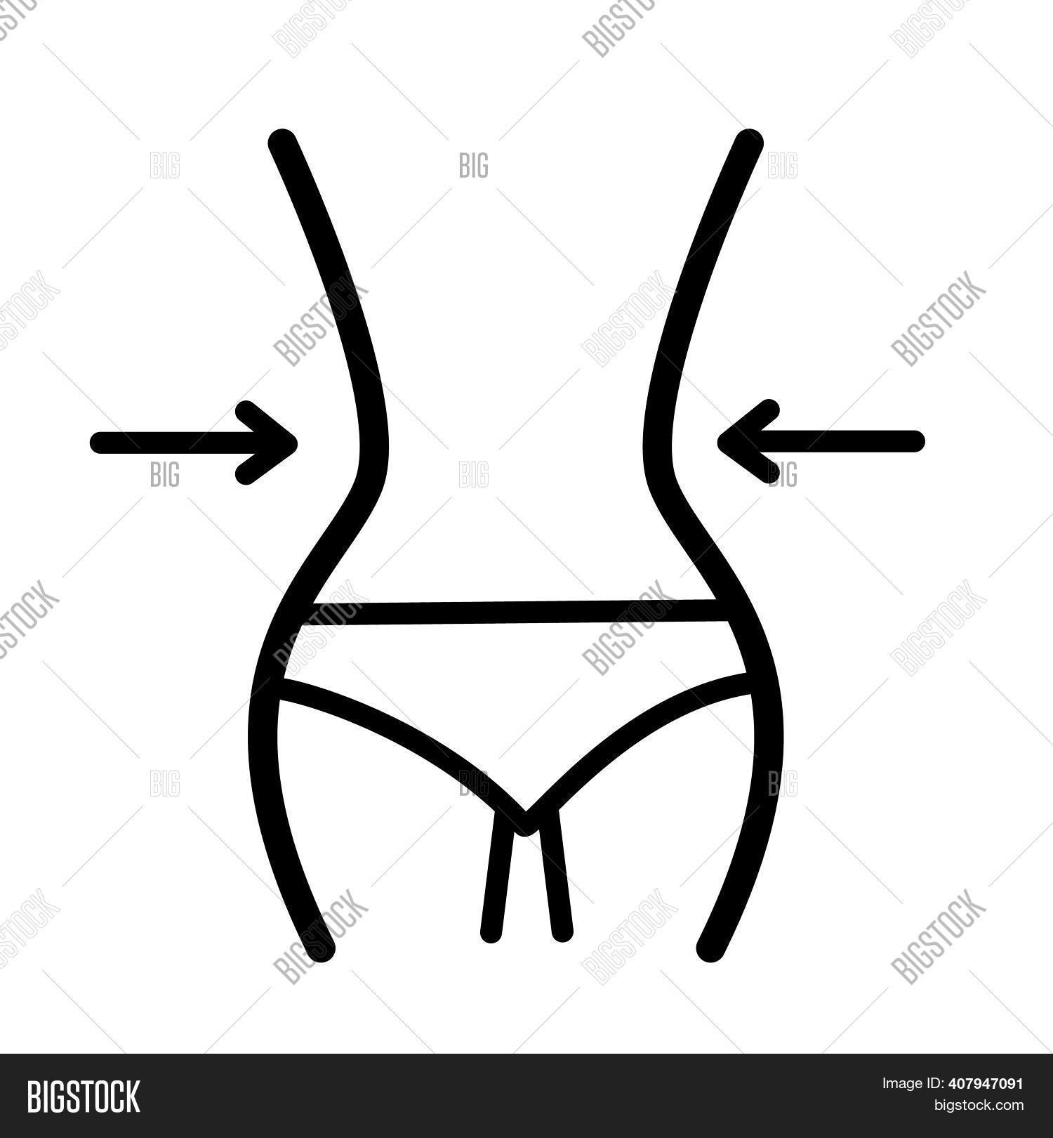 hips clipart black and white