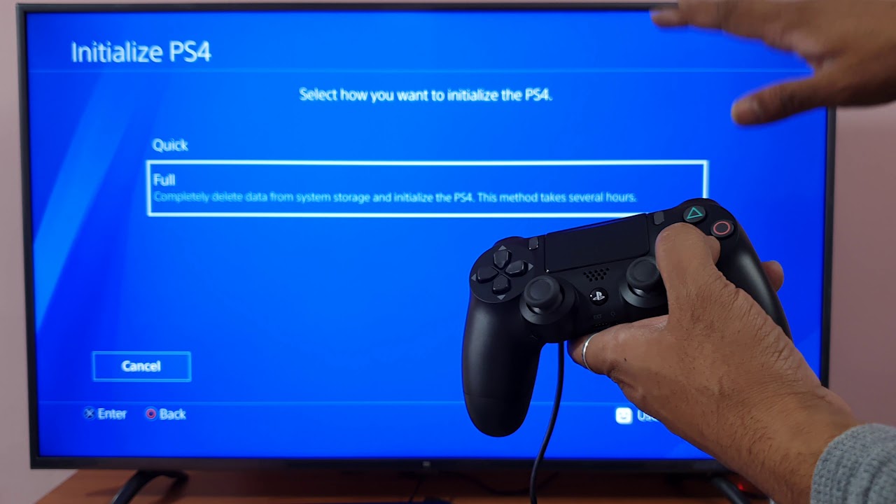 how to factory restore a ps4