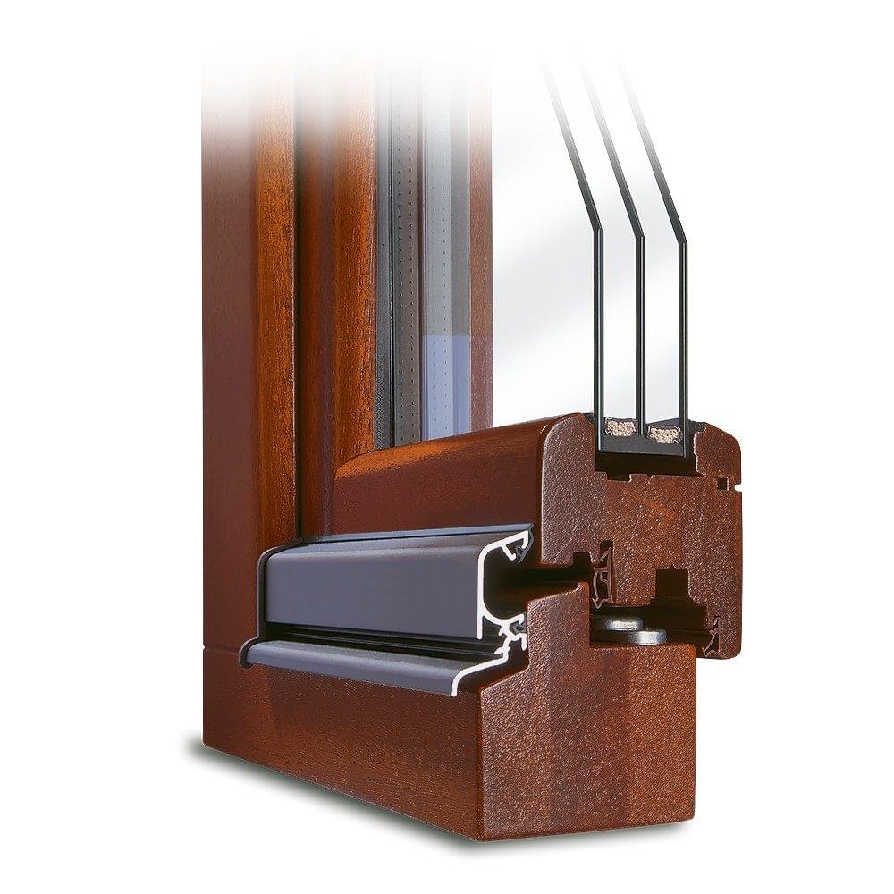 walnut upvc windows