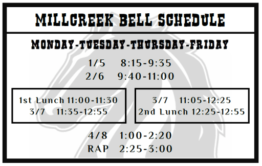 millcreek jr high bell schedule