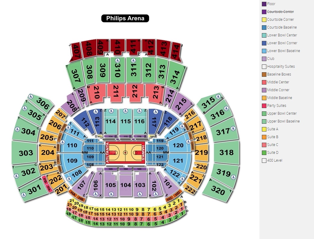 atlanta hawks seating