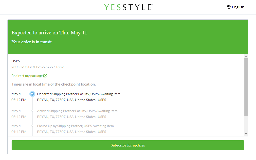 yesstyle tracker