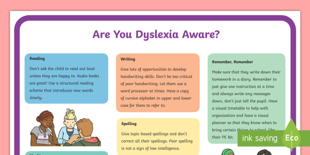 dyslexia awareness poster