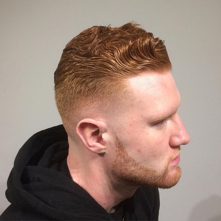 short ginger fade haircut