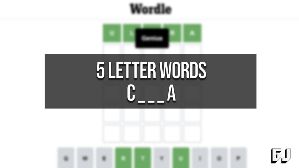 5 letter word starting with co and ending with a