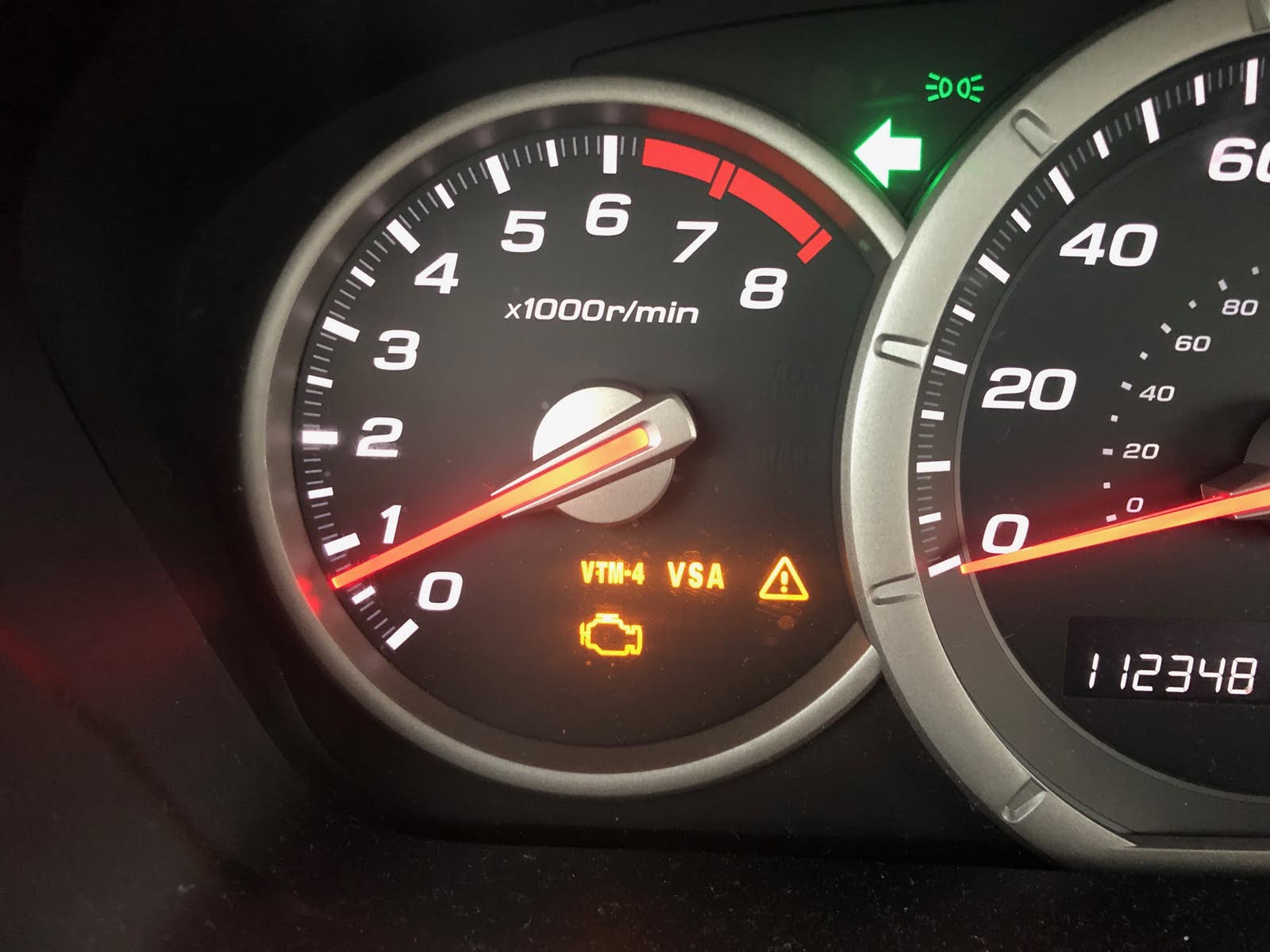 vtm-4 and check engine light on honda pilot