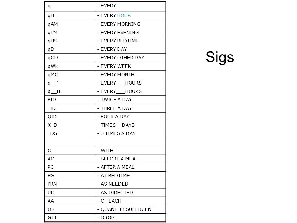 qhs medical abbreviation