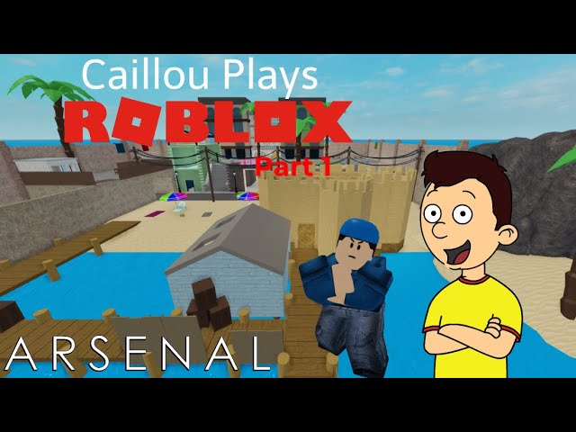caillou plays roblox