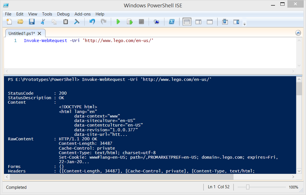 powershell invoke-webrequest