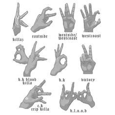 blood gang signs