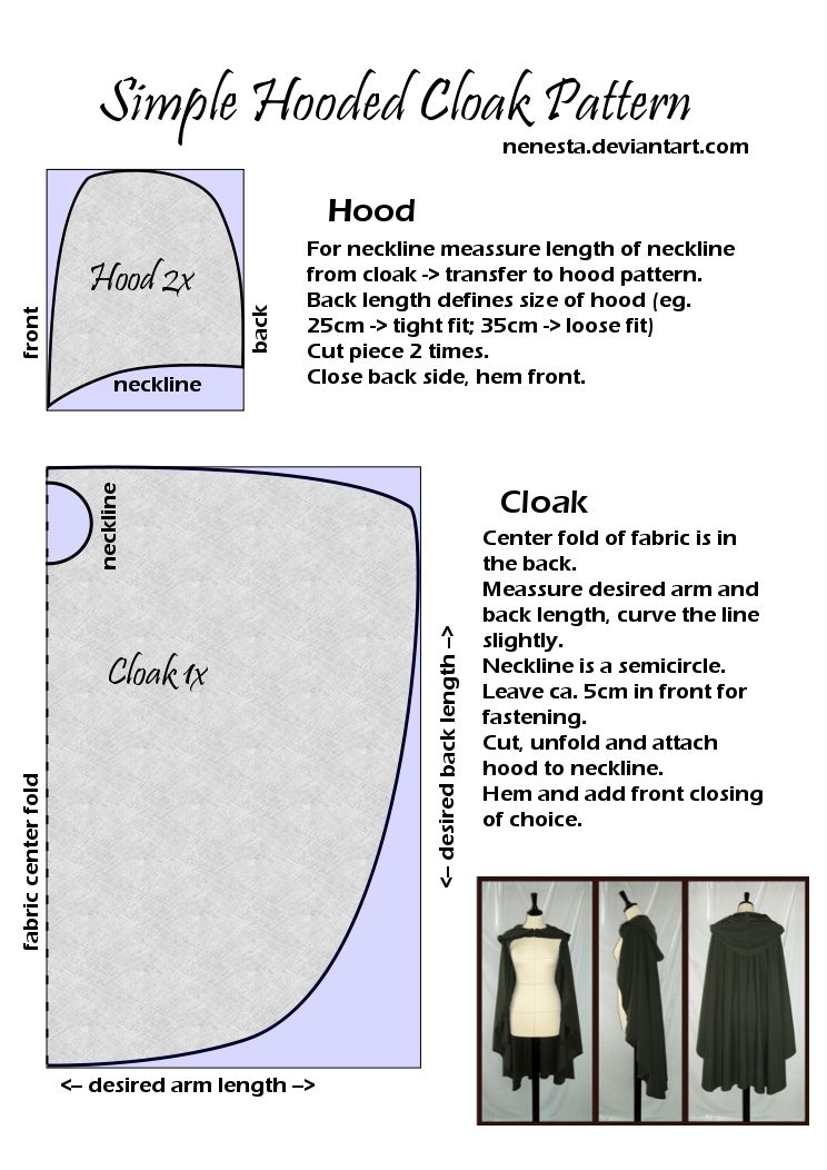 cloak sewing pattern