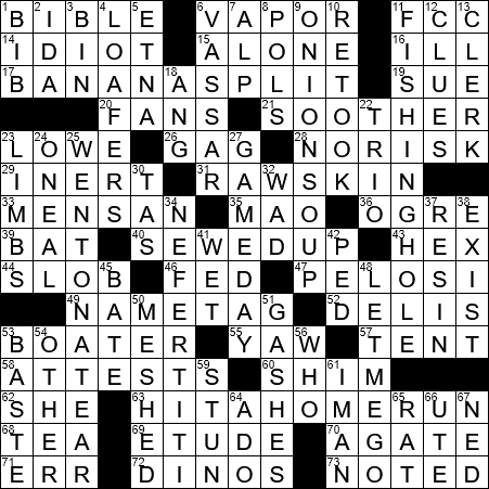 smart crossword clue