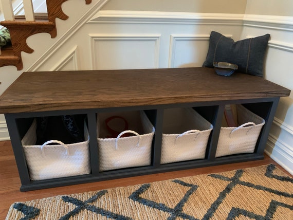 shoe cubby bench