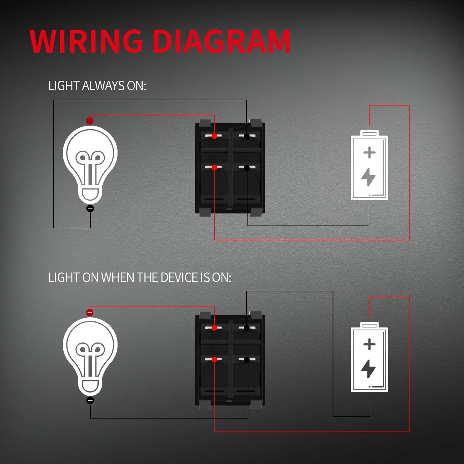 toggle switch 4 pin rocker switch wiring diagram