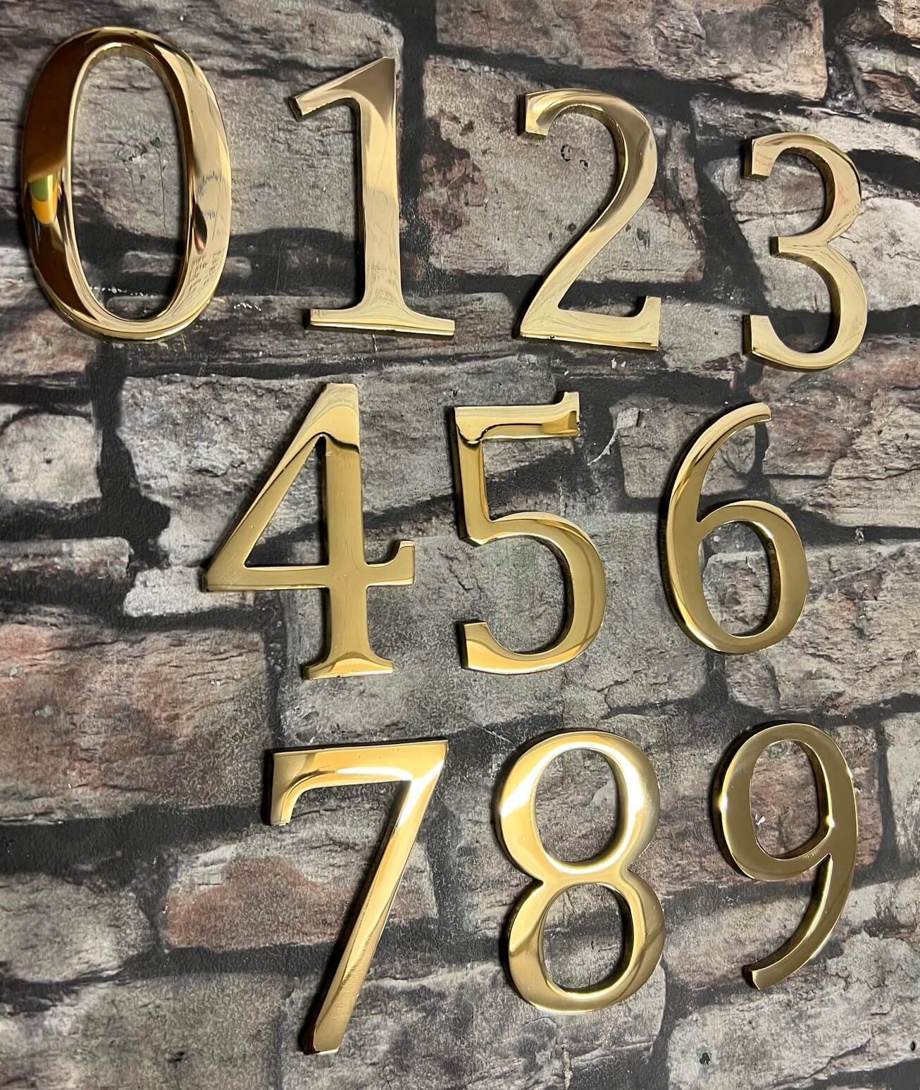 vintage brass house numbers