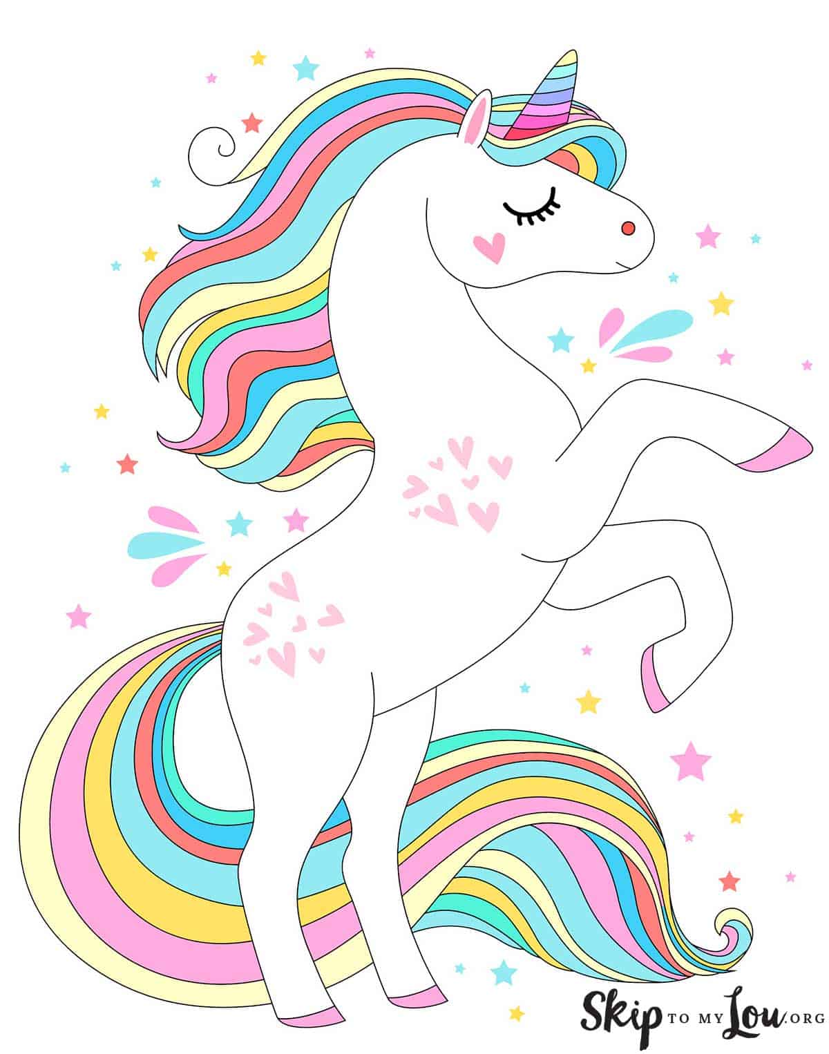 unicorn printable images