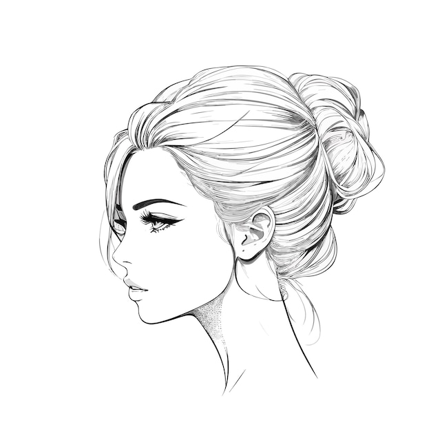 girl simple sketch