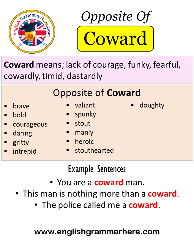 synonym for coward