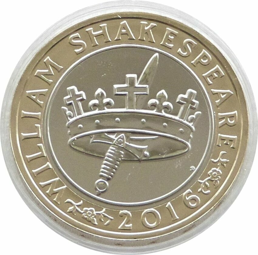 two pound coin shakespeare 2016