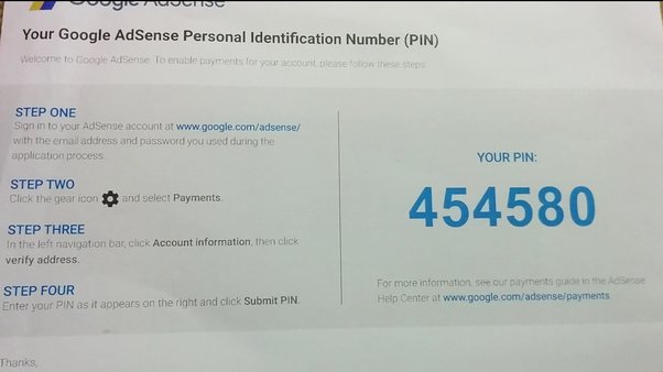 what is google adsense pin