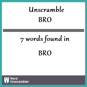 5 letter words that start with bro