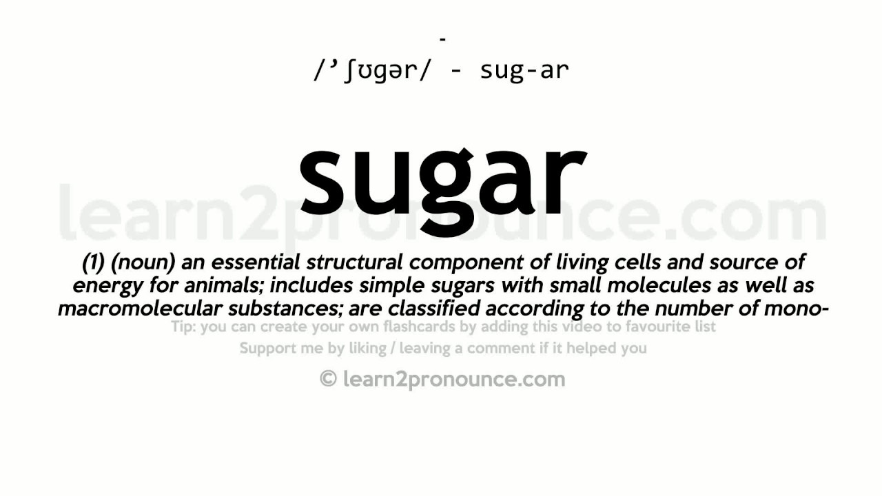 how to pronounce sugar