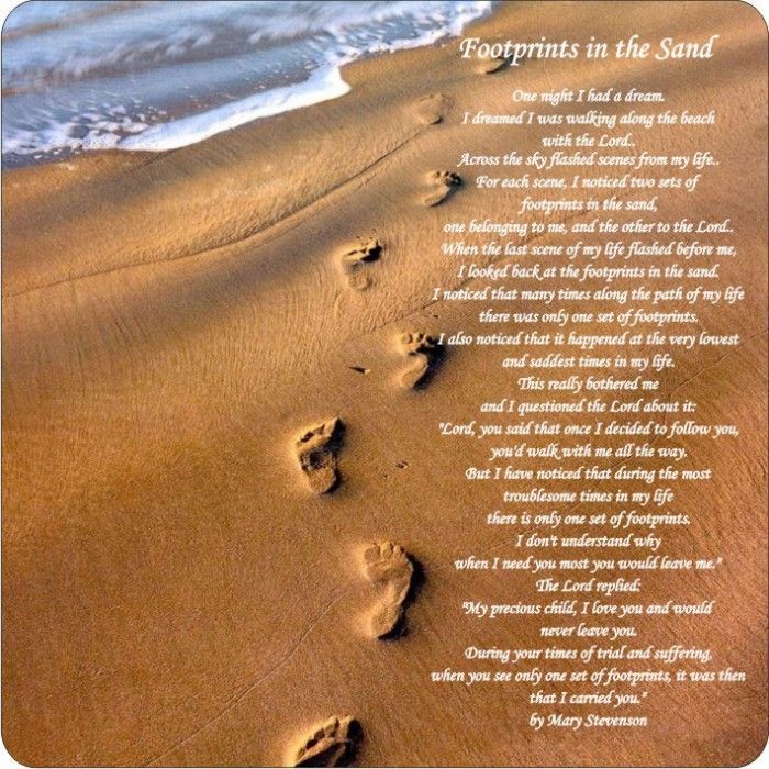 bible verse footprints in the sand poem