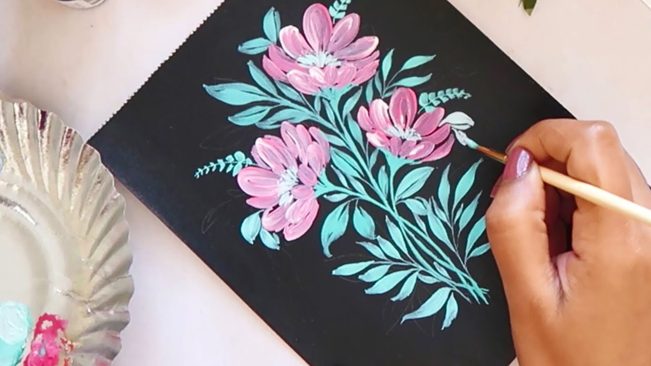 flower painting ideas for beginners
