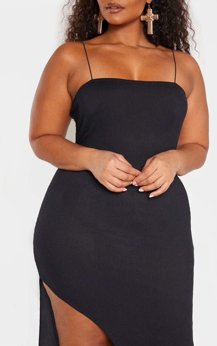 black spaghetti strap dress plus size