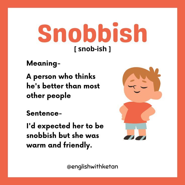 definition of snobbish