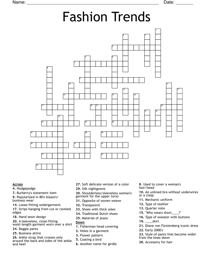 popular trend crossword