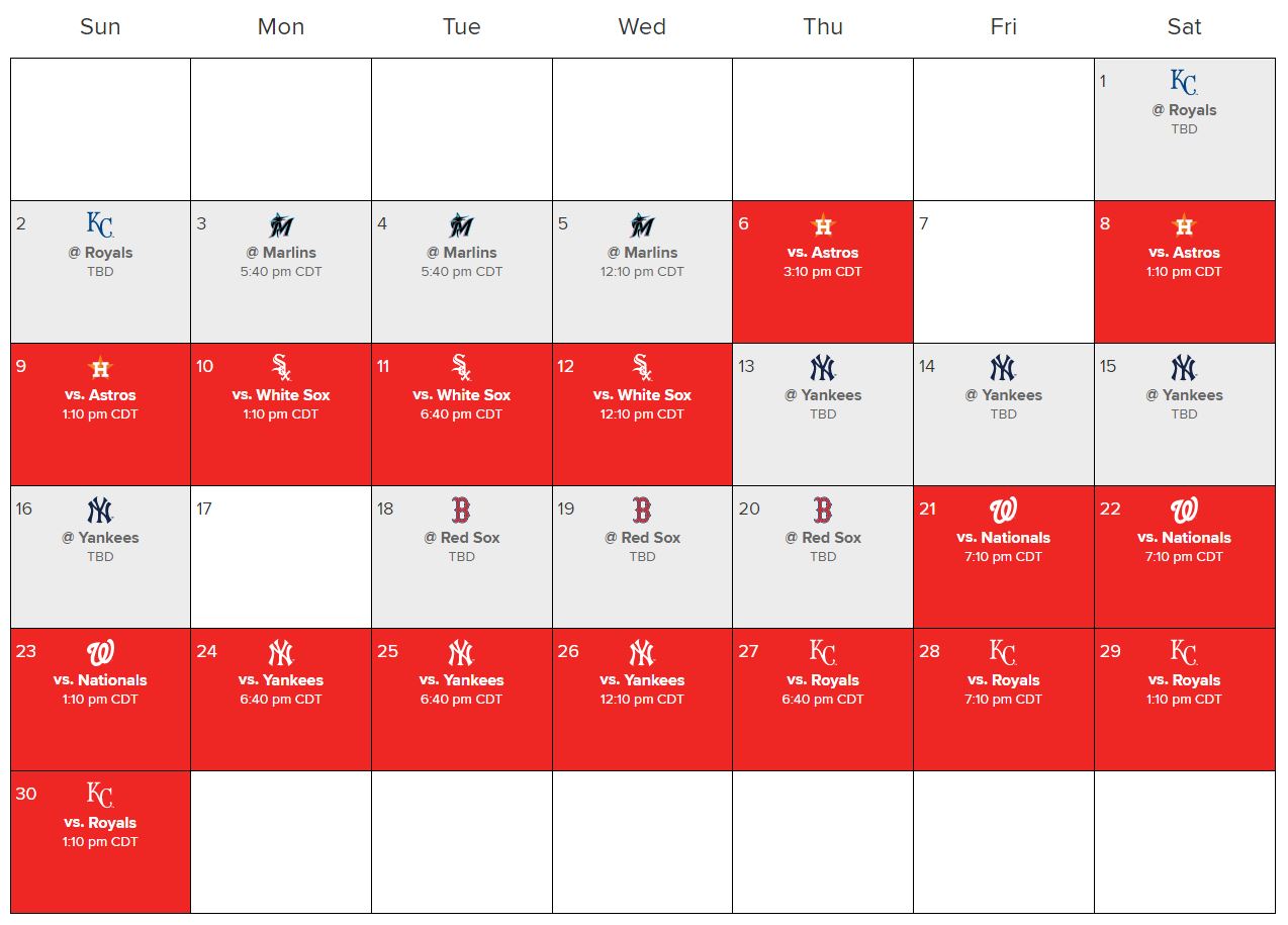 minnesota twins home schedule