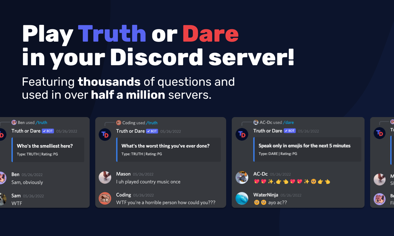 truth or dare bot discord