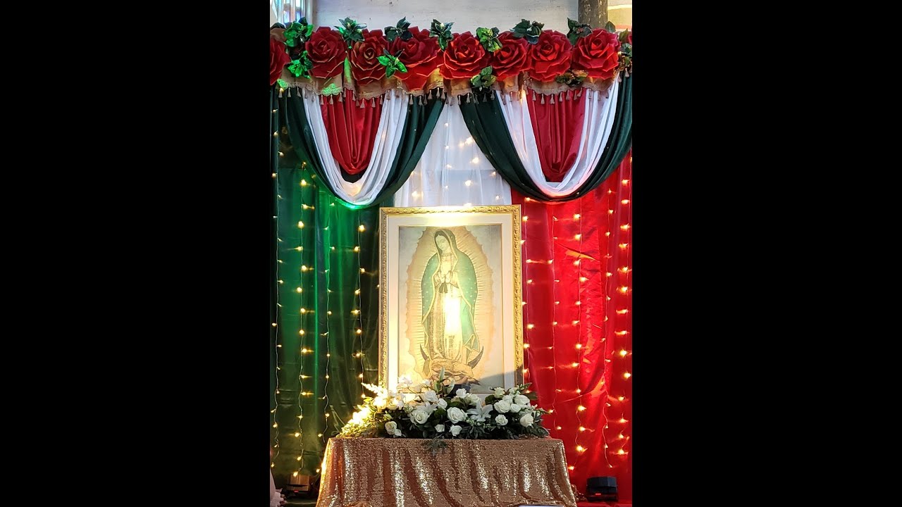 decoracion de altar para la virgen de guadalupe
