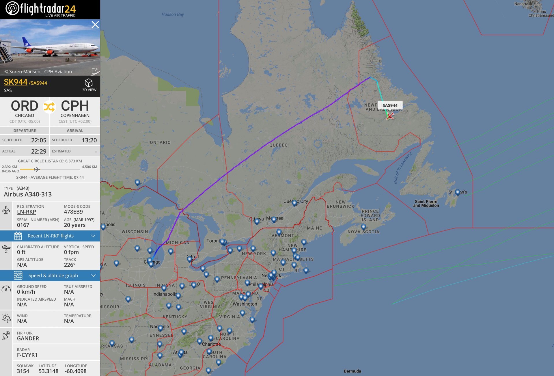 sas flight tracker