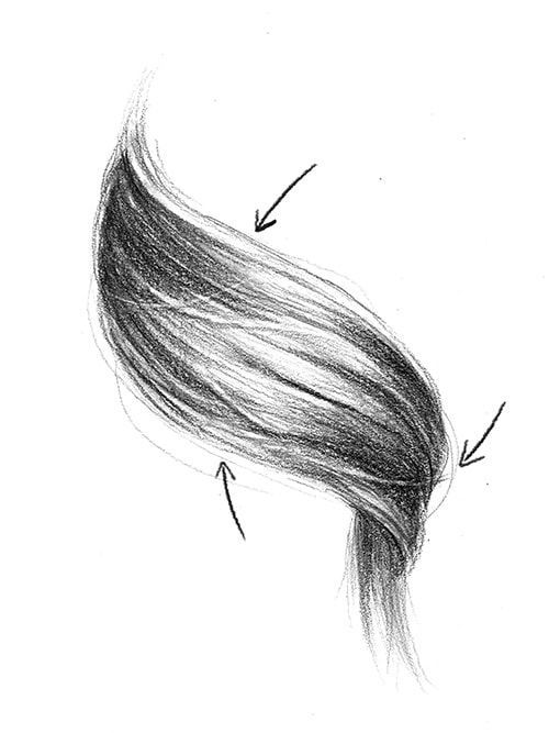 realistic drawings of hair