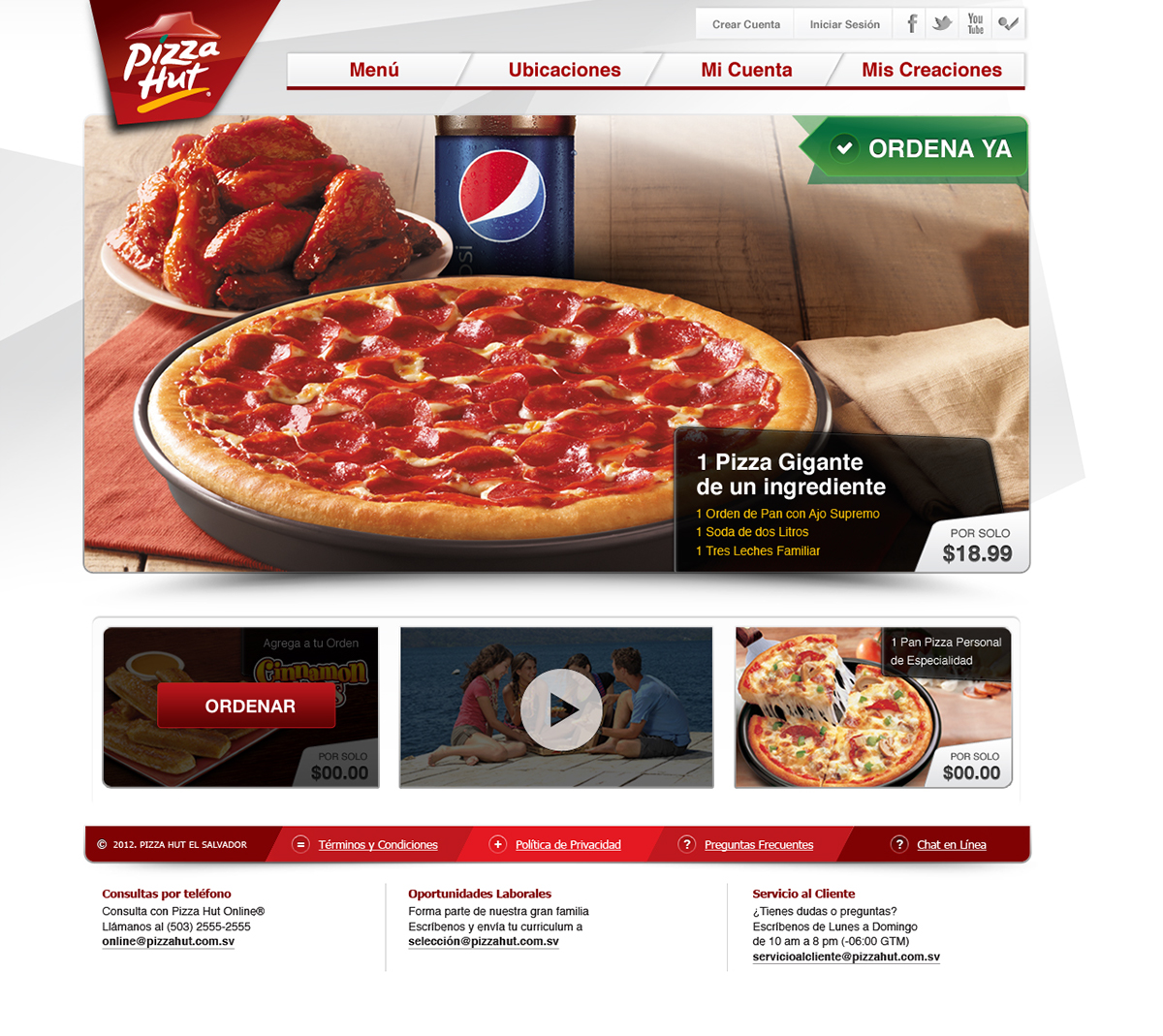 pizza hut website