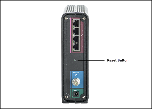 reset arris router to factory default