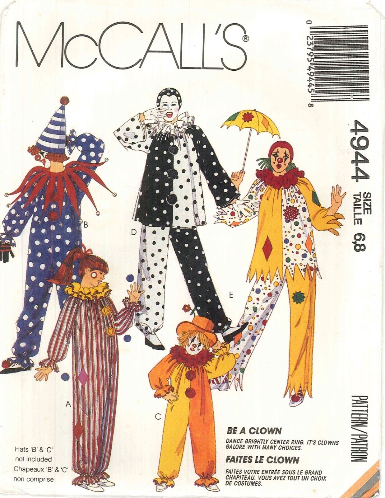 clown costume pattern