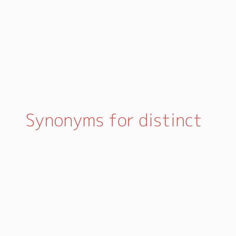 synonym for distinct