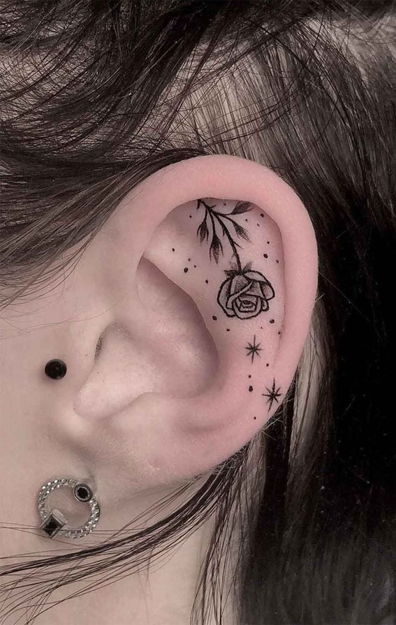 inner ear tattoos for females