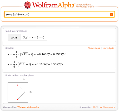 wolfram alpha solve system of equations